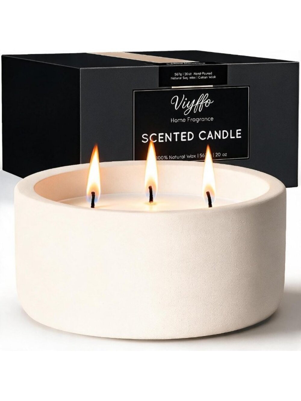 Large 20oz Fall Scented Candle - Vanilla Dreamscape, 3 Wick Non-Toxic Soy